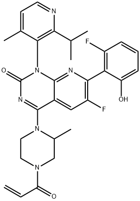 2296729-00-3，AMG510 单一构型 ，Pyrido[2,3-d]pyrimidin-2(1H)-one, 6-fluoro-7-(2-fluoro-6-hydroxyphenyl)-1-