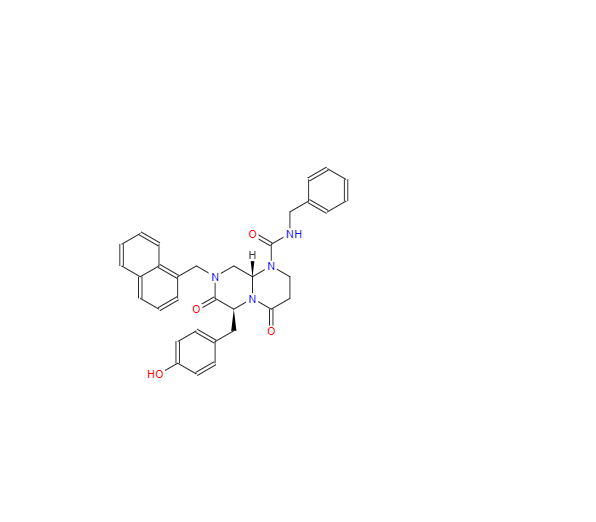 CAS：780757-88-2，(6S,9aS)-六氢-6-[(4-羟基苯基)甲基]-8-(1-萘基甲基)-4,7-二氧代-N-(苯甲基)-2H-吡嗪并[1,2-a]嘧啶-1(6H)-甲酰胺